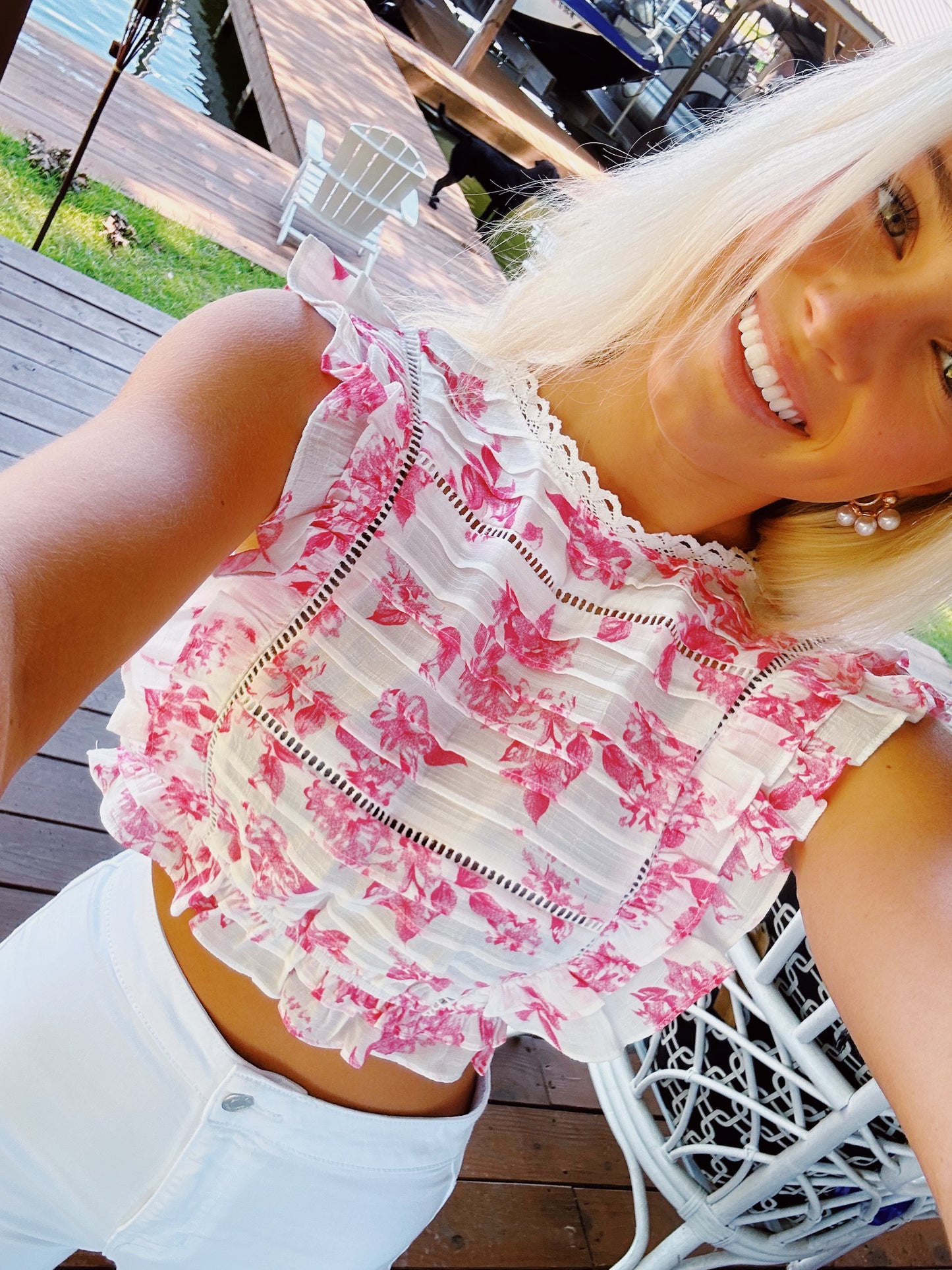 In Full Bloom top in pink