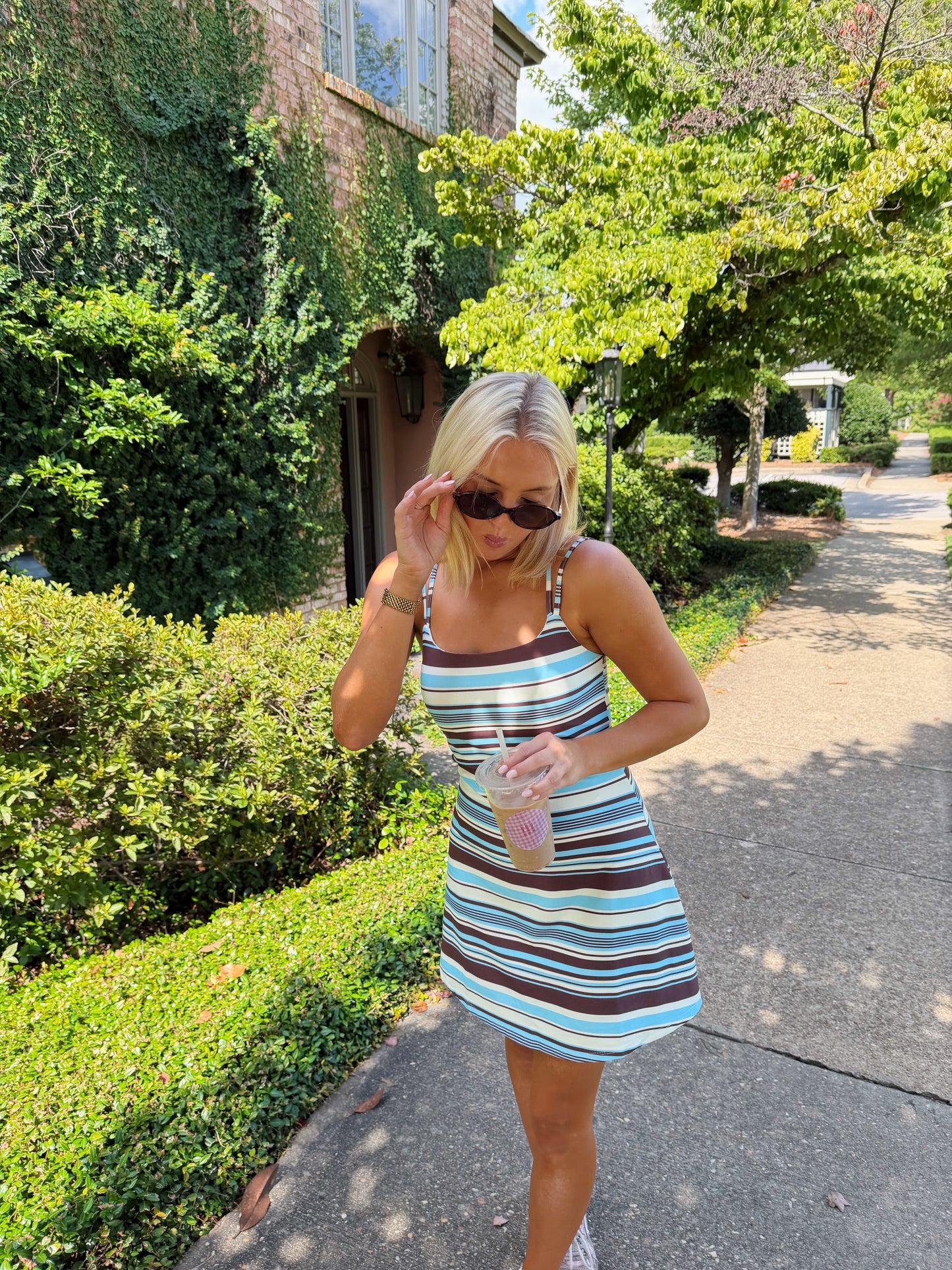 Strips + Stroll dress