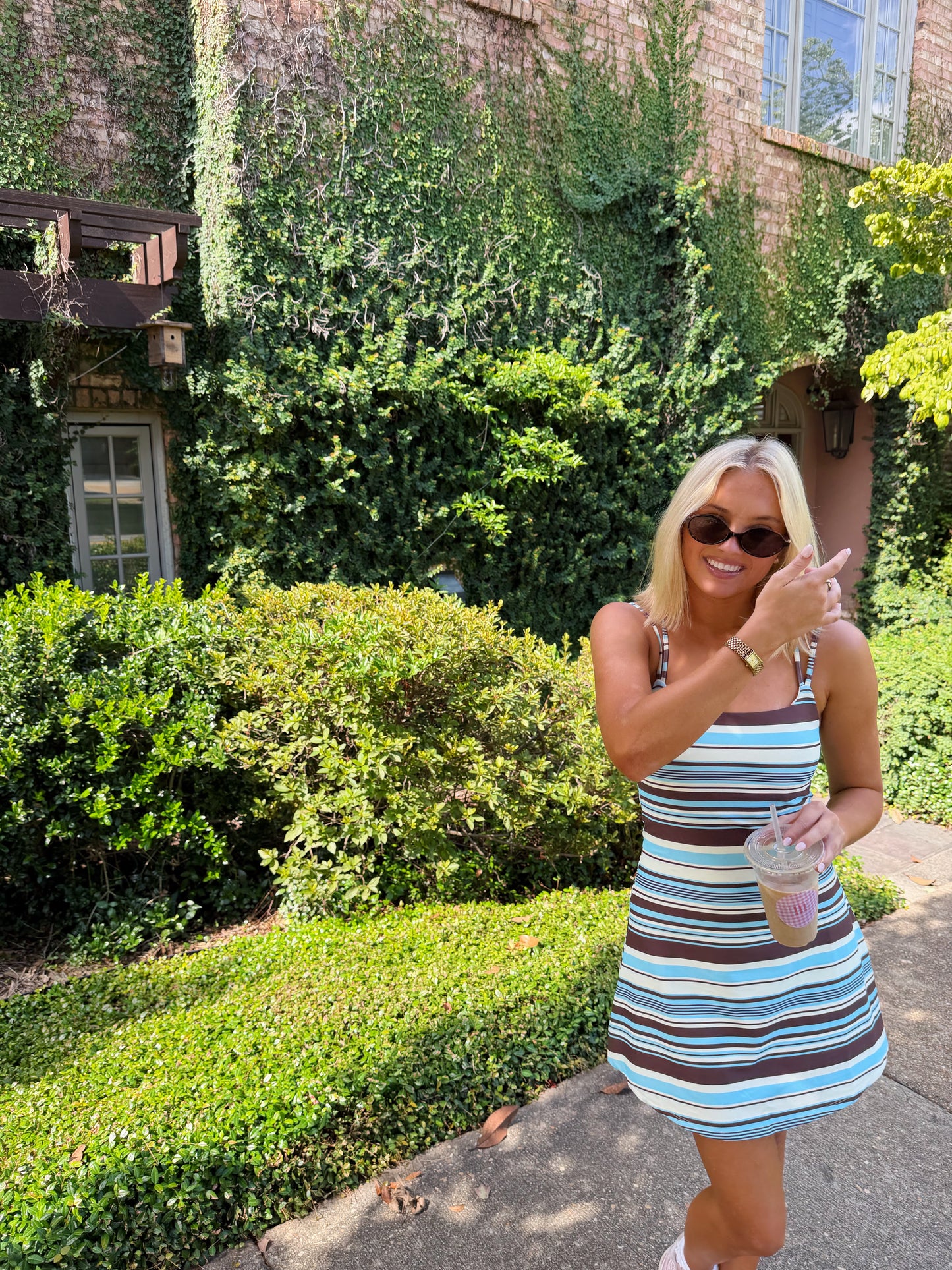 Strips + Stroll dress