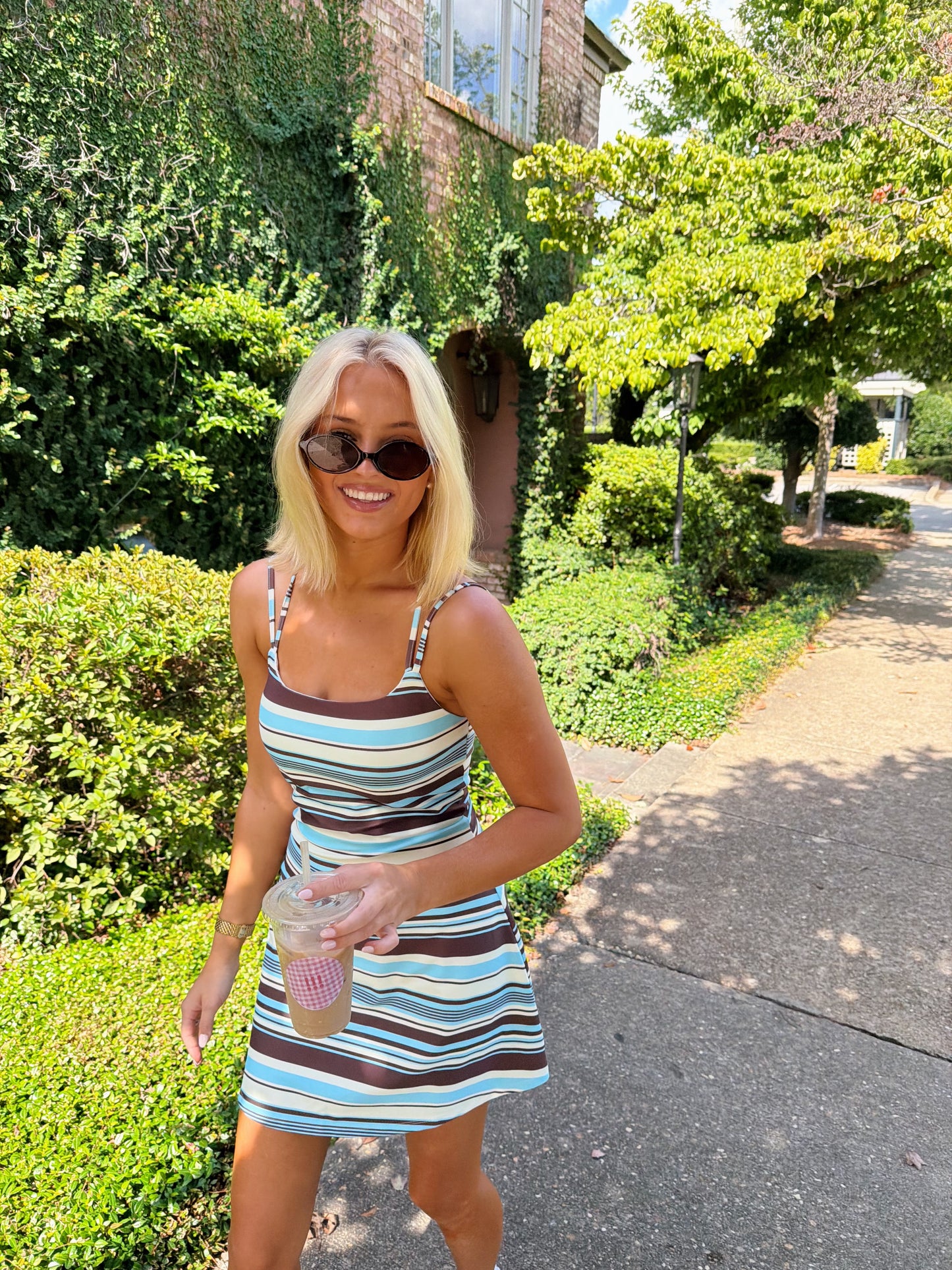 Strips + Stroll dress